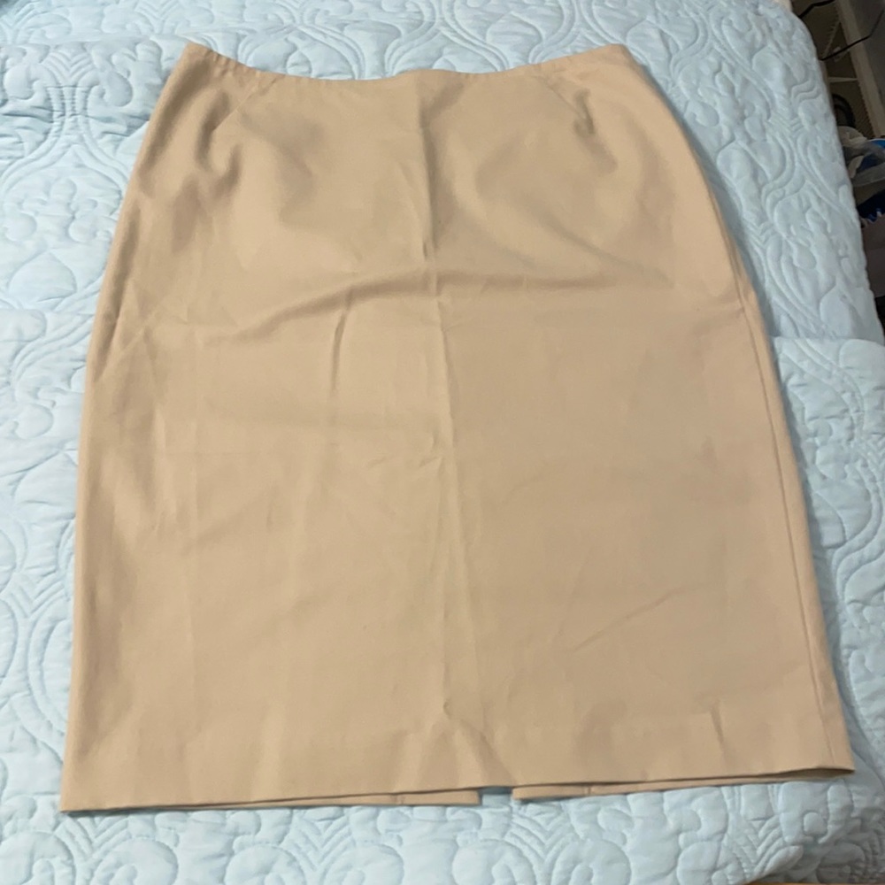 Tan pencil skirt